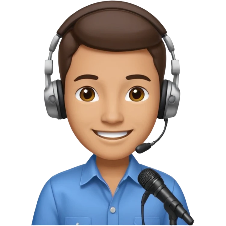 Un locutor de radio emoji