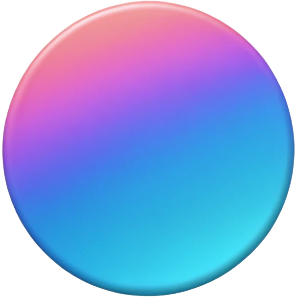 
One  3d credit coin color in in gradient of turquoise, blue, pink, purple, and coral emoji