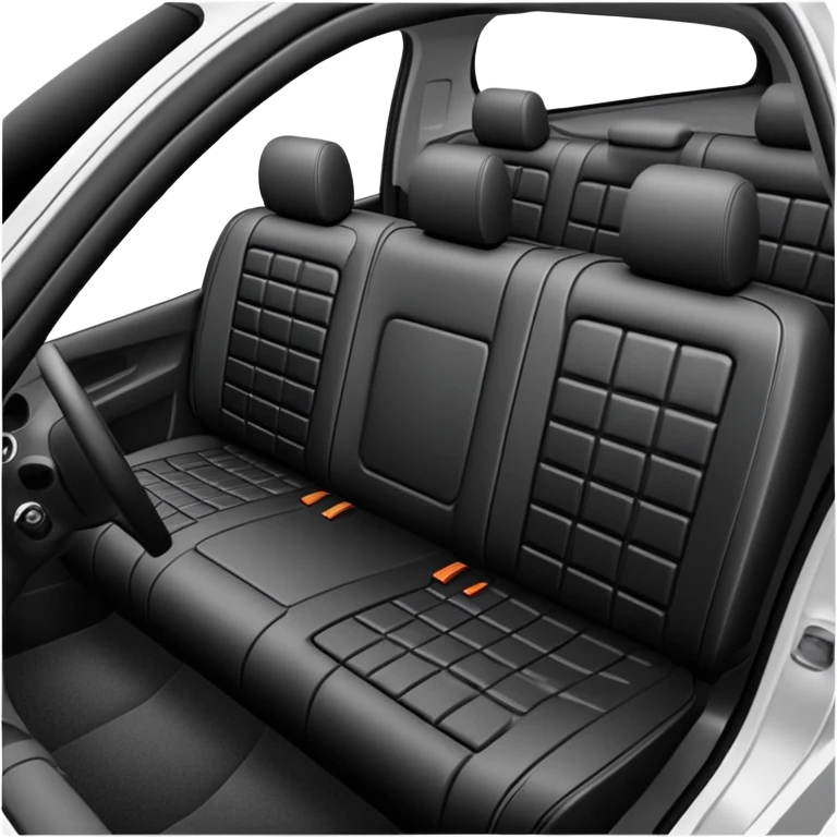 car interior with sound deadening material being installed, soundproofing a vehicle emoji