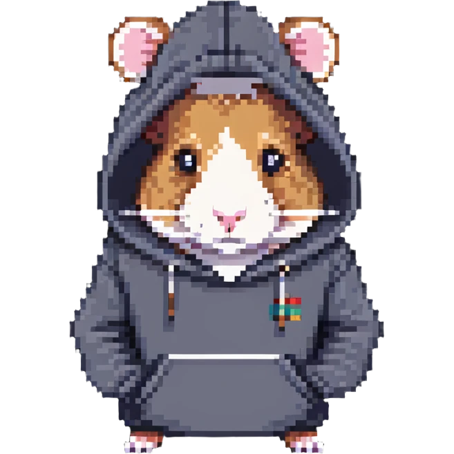 Hamster hacker in a hoodie emoji