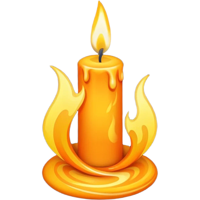 Candle flame with swirling energy emoji
