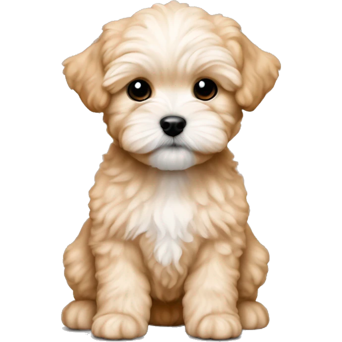 Mini maltipoo puppy apricot color emoji