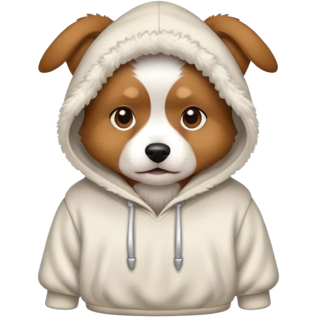 Dog with hoodie emoji