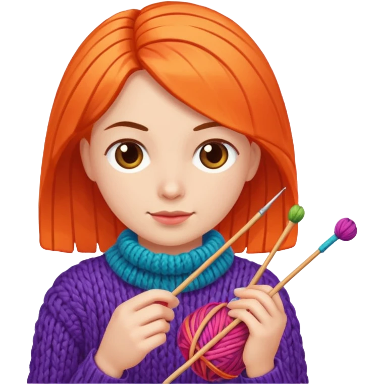 people knitting emoji