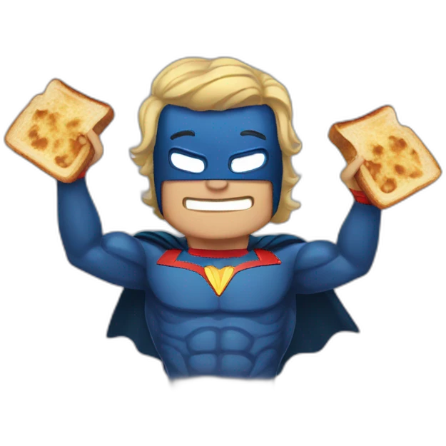 superhero toast emoji