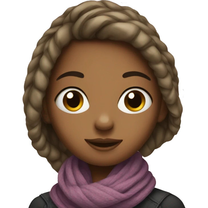 Girl with a scarf emoji