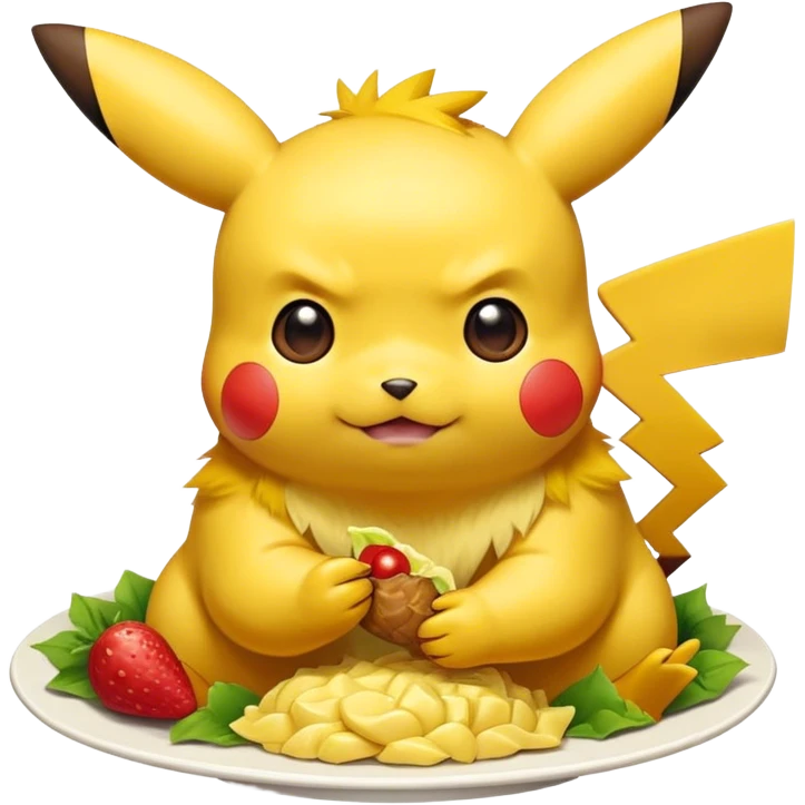Pikachu eat a dragibus emoji