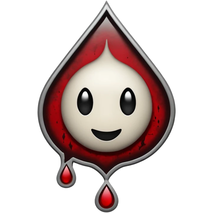 Minimalist emoji-style sticker of a gothic paper with “your soul” in blackletter, desaturated blood drop as signature, grayscale ink and parchment texture



 emoji