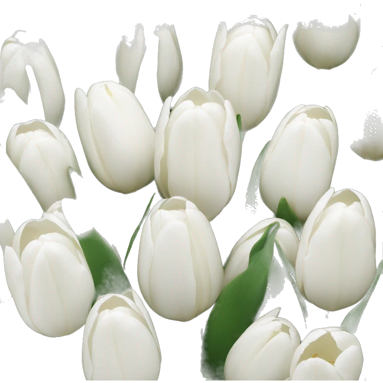 White tulips emoji