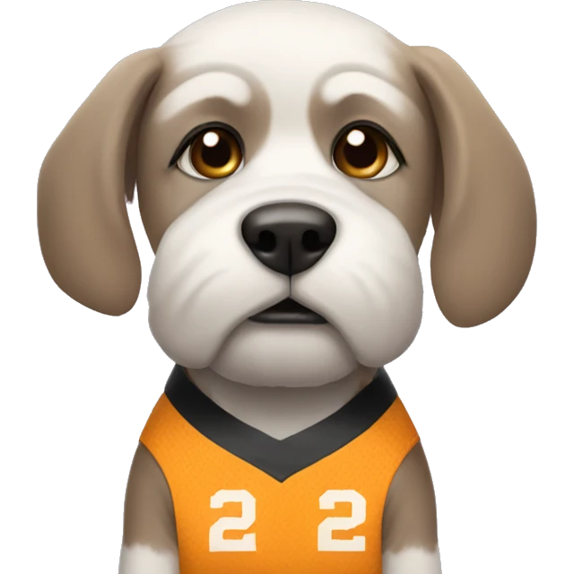 Dog wearing a jersey emoji