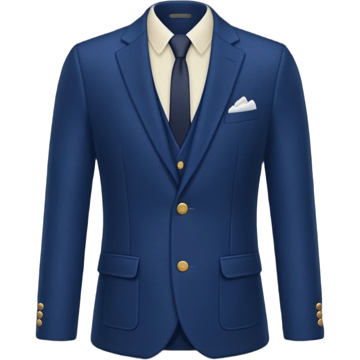 plain isolated dark blue blazer emoji