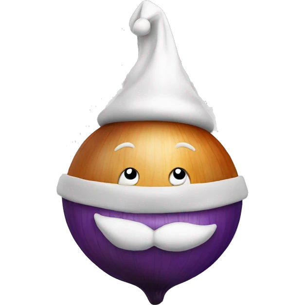 Onion with a Santa hat  emoji