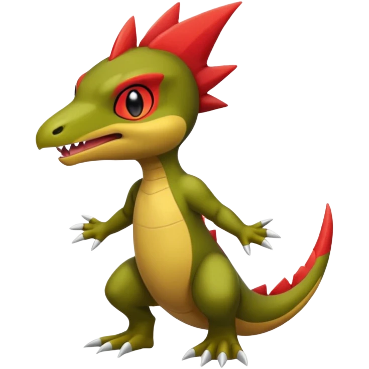 Haxorus-Axew-Fraxure-hybrid (full body) emoji