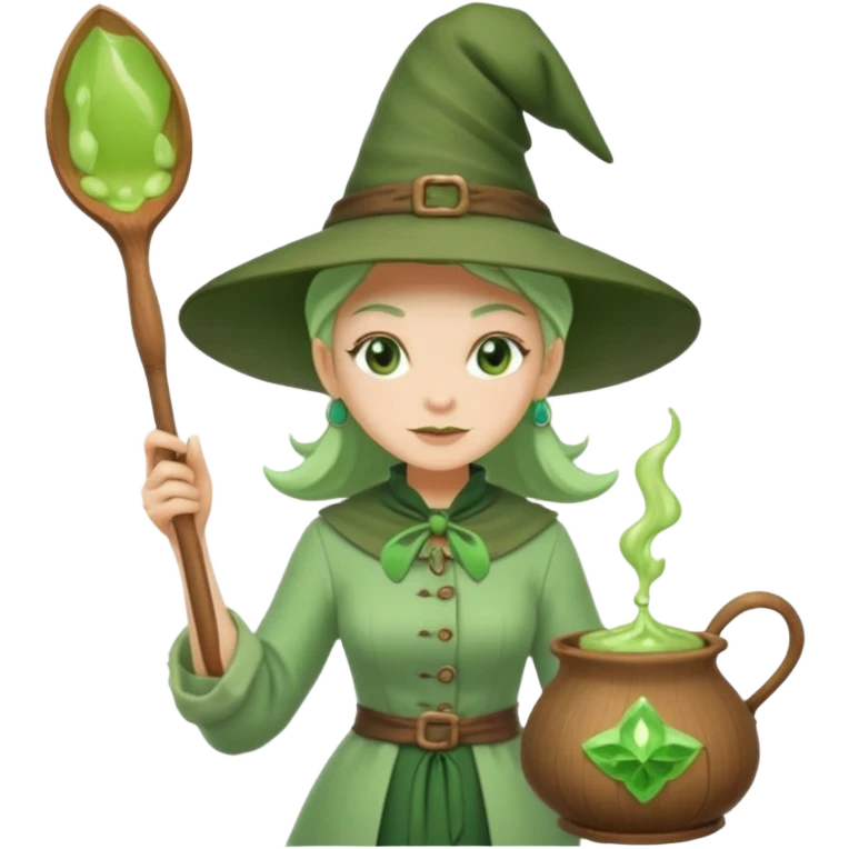 green witch cooking potion emoji