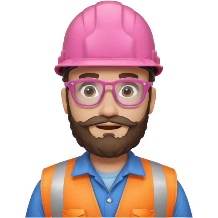 pink curly bearded consturction worker emoji