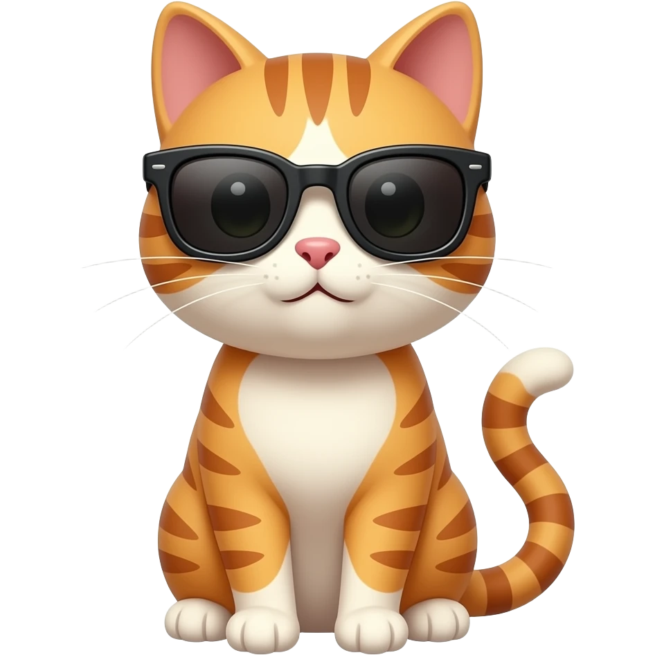 Cat wearing sunglasses emoji