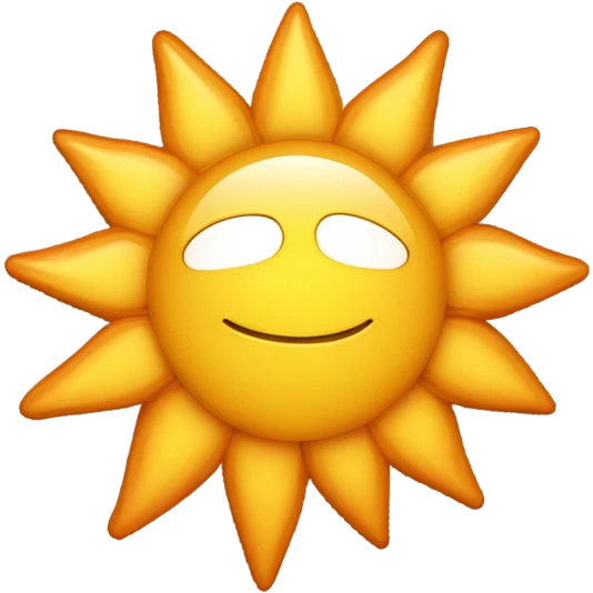 soleil réaliste emoji