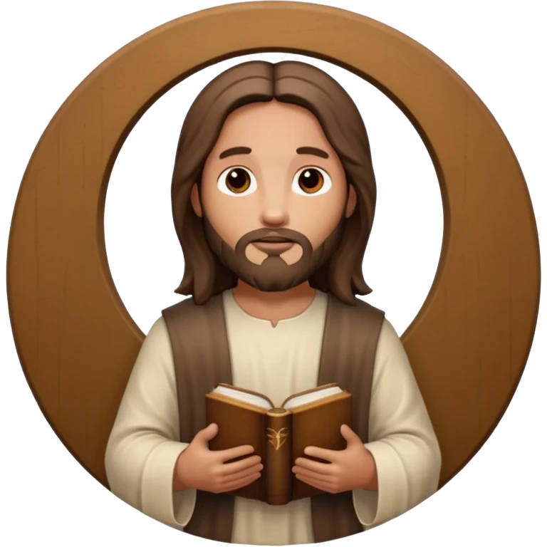 Jesus with bible circle avatar emoji