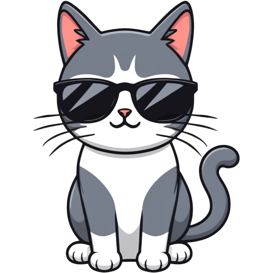 Cat with sunglasses emoji