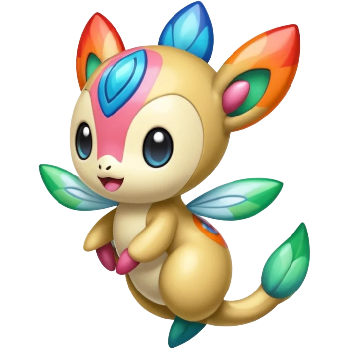 Colorful Exotic Meloetta-Kirby-Fakémon-creature-hybrid emoji