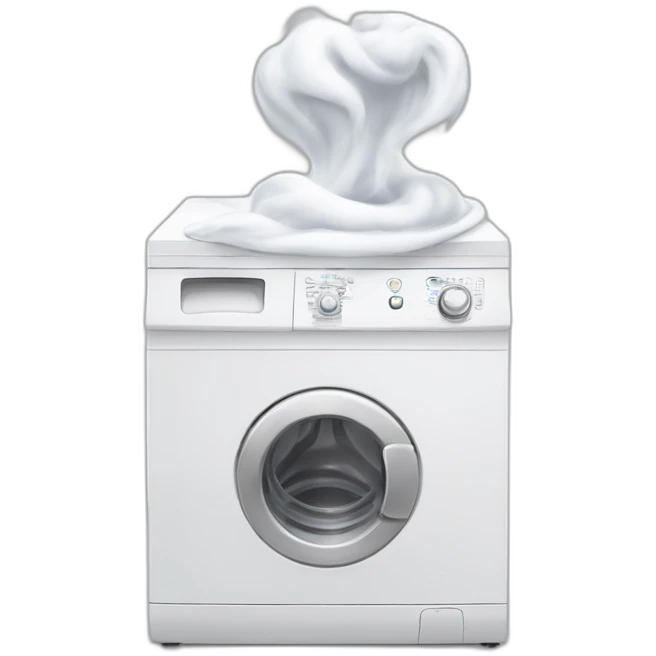white genie-plus-washing machine emoji