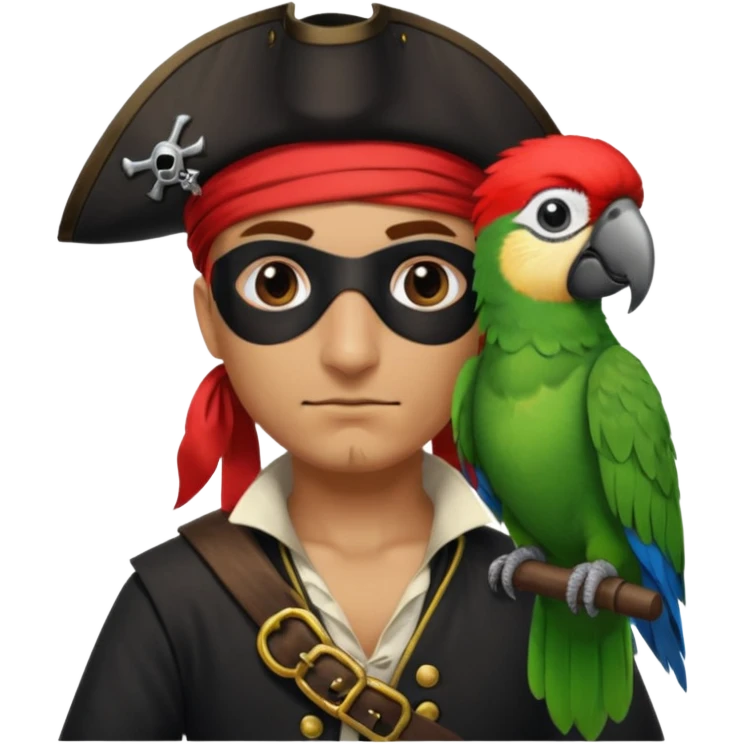 pirate and parrot emoji