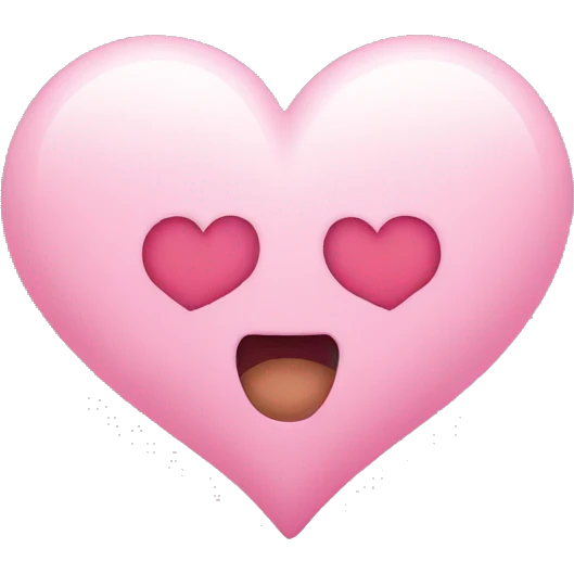 A cute pink heart with a clouds on it emoji