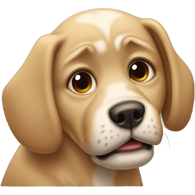 crying dog emoji