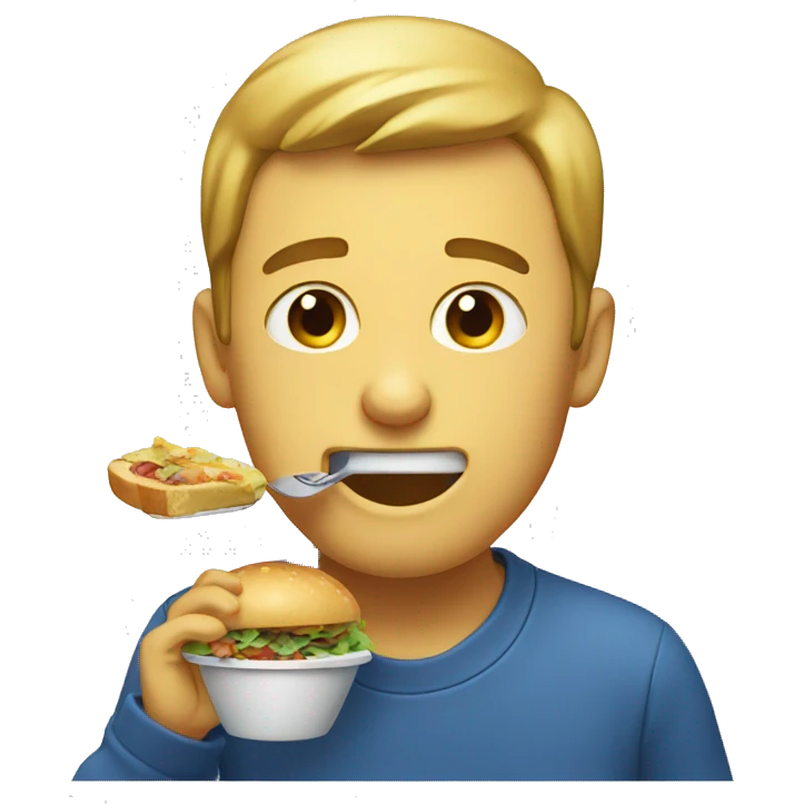 emoji eating lunch emoji