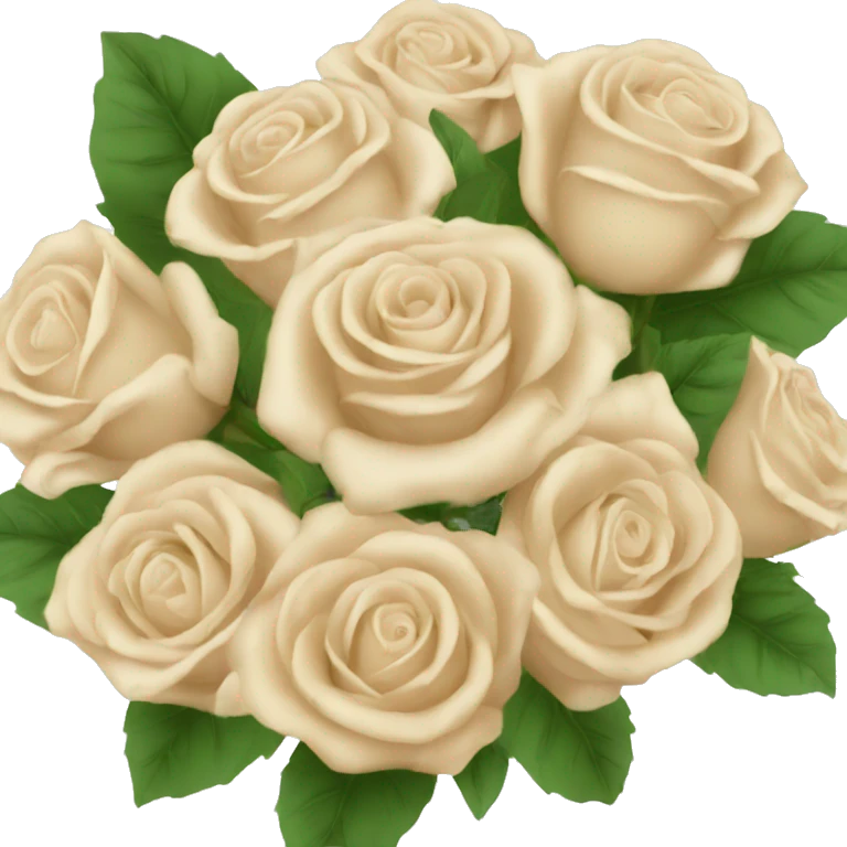 Beige bouquet of roses emoji
