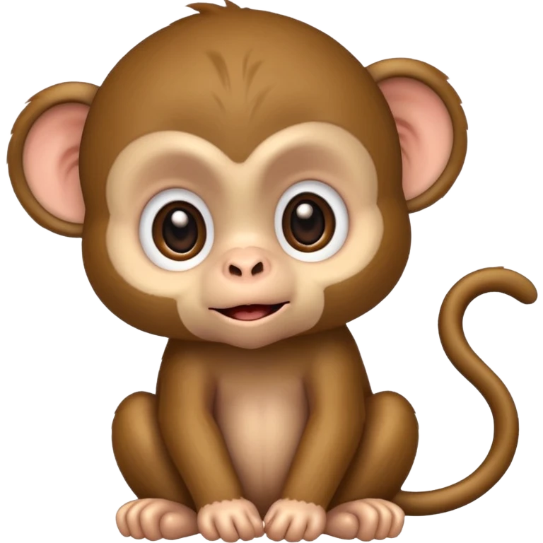 cute baby monkey with big eyes emoji