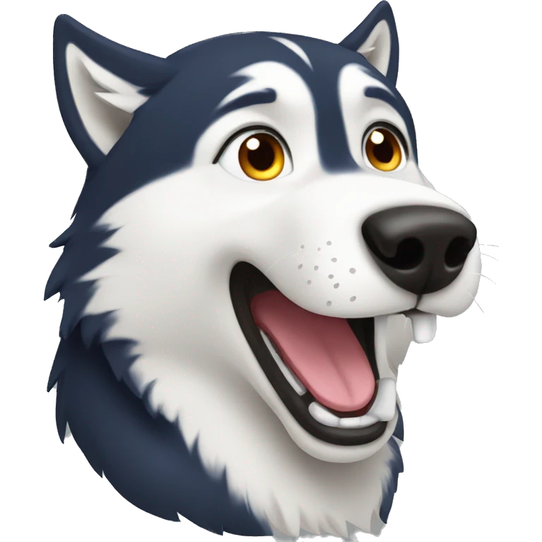 husky howling  emoji