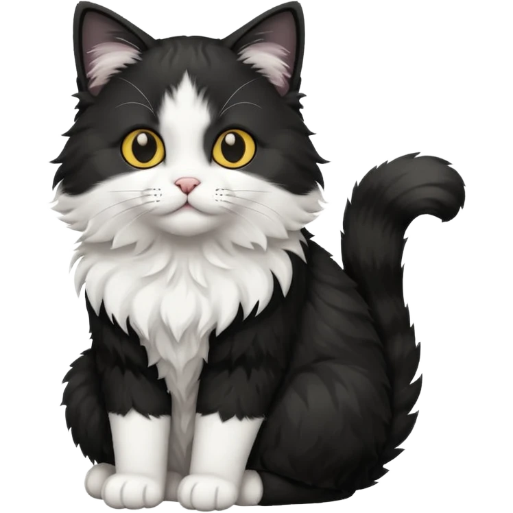 cat black and white emoji