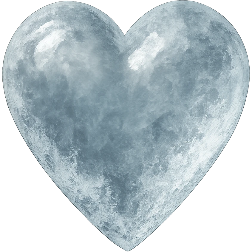realistic digital art of a heart with a frosted crystal look, no background emoji
