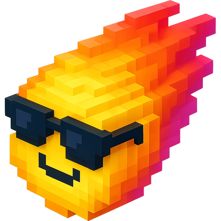 светящиеся комета в солнцезащитных очках, no background emoji