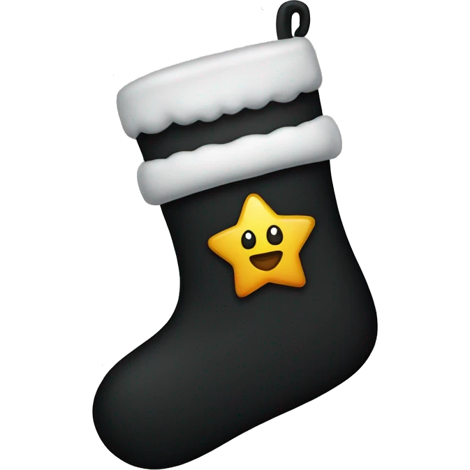 Black christmas stocking emoji