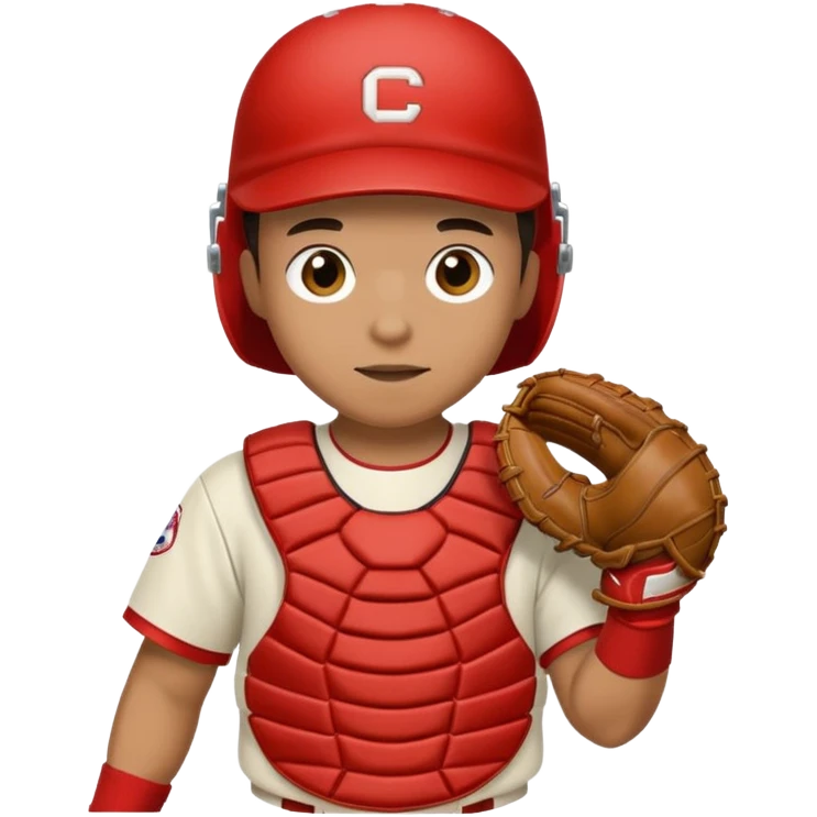 Baseball player with a catchers mitt emoji