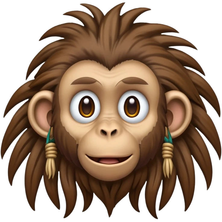 Monkey with dreads emoji