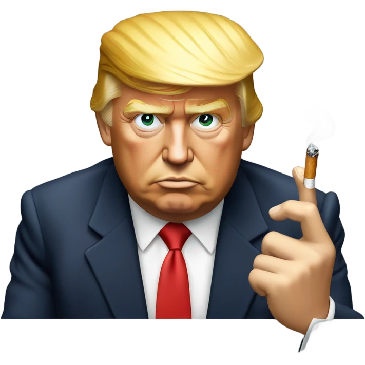 Donald trump smoking a cigarette emoji