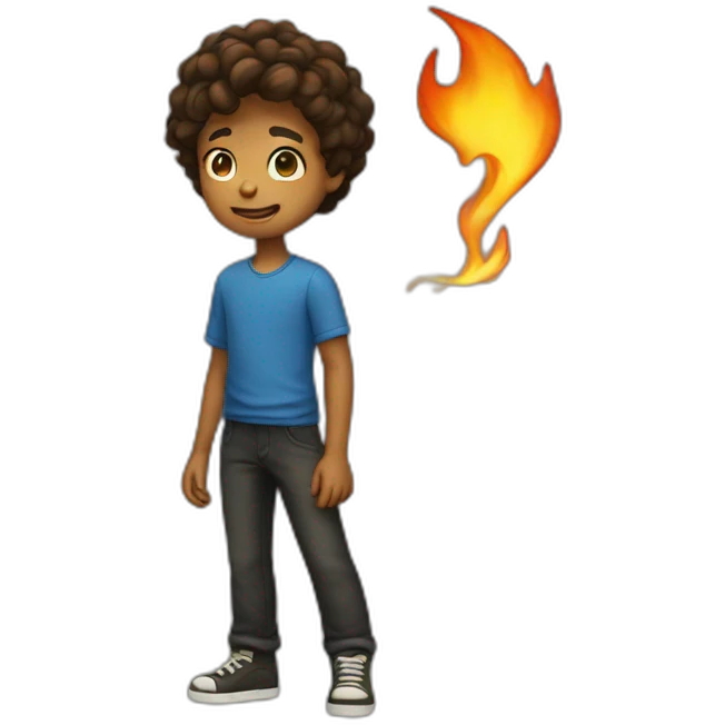 Boy fire emoji