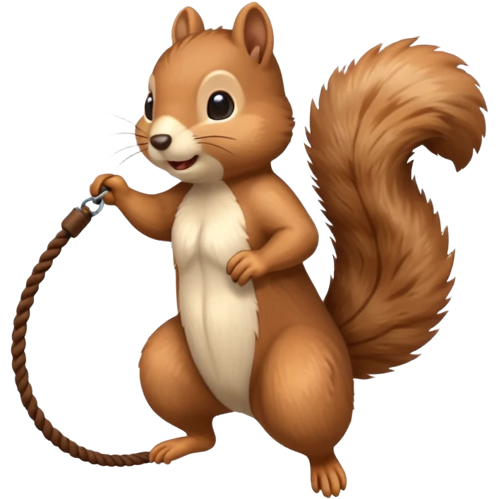 Squirrel jumping rope emoji