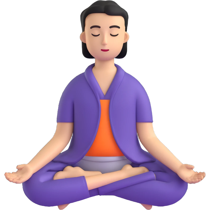 meditation pose, peaceful emoji