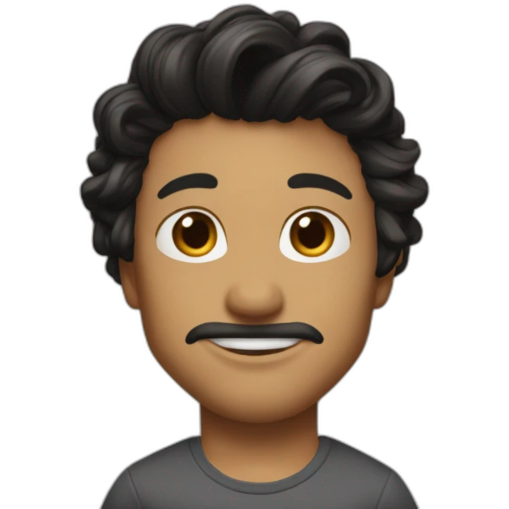 Simon Baker kiss-kiss a black girl brown eyes and sblack hair in a bun emoji