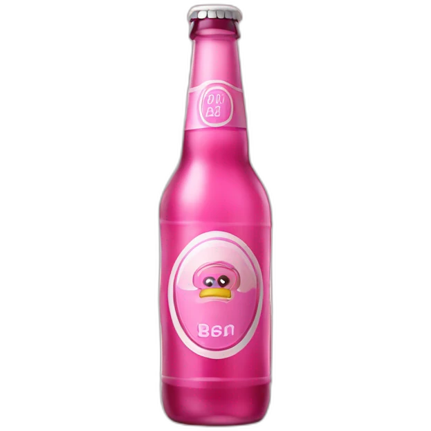 Pink Bottle beer emoji