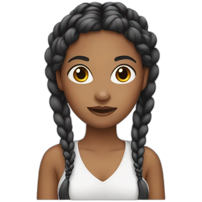 Woman with braids emoji
