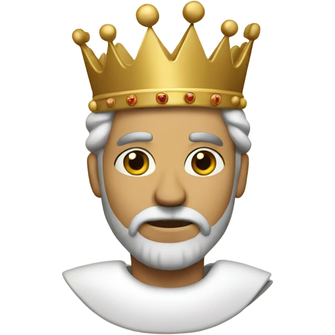 White King holding the letter W on paper emoji