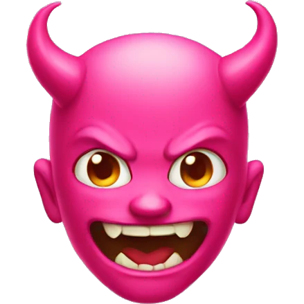 pink devil emoji
