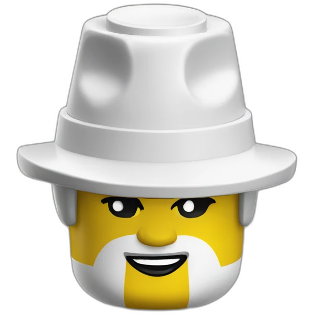 Waler white play lego emoji