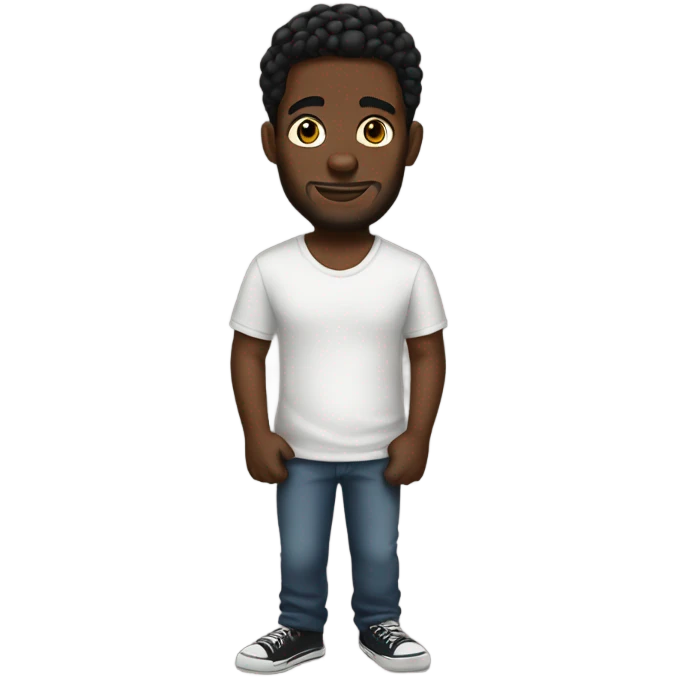 black guy with tattoos emoji