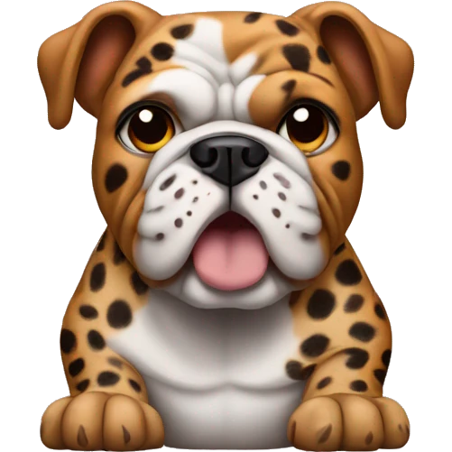 Bulldog with leopard print  emoji
